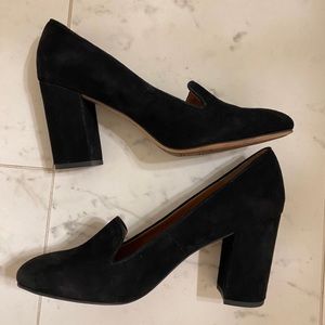 Franco Sarto Black Suede Heels | Like New